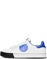 weiße Leder niedrige Sneakers von VERSACE JEANS COUTURE