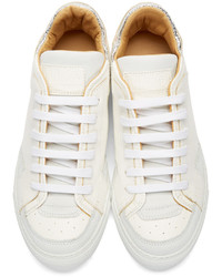 weiße Leder niedrige Sneakers von MM6 MAISON MARGIELA