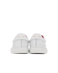 weiße Leder niedrige Sneakers von Paul Smith