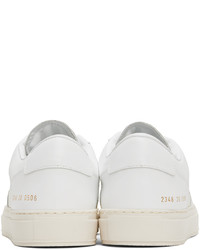 weiße Leder niedrige Sneakers von Common Projects