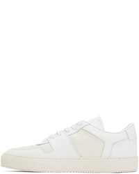 weiße Leder niedrige Sneakers von Common Projects