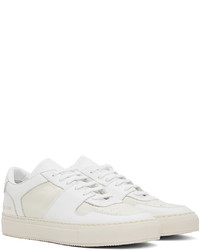 weiße Leder niedrige Sneakers von Common Projects