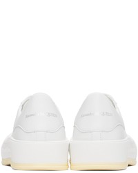 weiße Leder niedrige Sneakers von Alexander McQueen