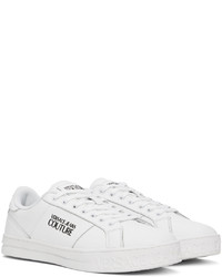 weiße Leder niedrige Sneakers von VERSACE JEANS COUTURE