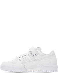 weiße Leder niedrige Sneakers von adidas Originals