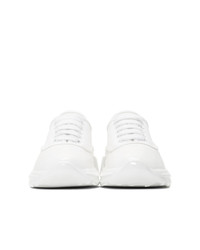 weiße Leder niedrige Sneakers von Miu Miu