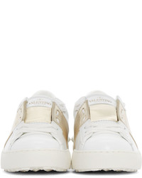 weiße Leder niedrige Sneakers von Valentino