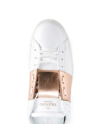 weiße Leder niedrige Sneakers von Valentino