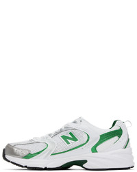 weiße Leder niedrige Sneakers von New Balance