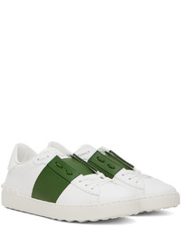 weiße Leder niedrige Sneakers von Valentino Garavani