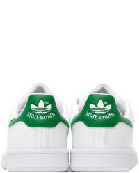 weiße Leder niedrige Sneakers von adidas Originals