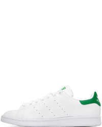 weiße Leder niedrige Sneakers von adidas Originals