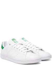 weiße Leder niedrige Sneakers von adidas Originals