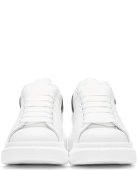 weiße Leder niedrige Sneakers von Alexander McQueen