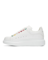 weiße Leder niedrige Sneakers von Alexander McQueen