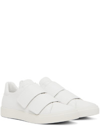 weiße Leder niedrige Sneakers von At.Kollektive