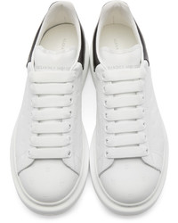 weiße Leder niedrige Sneakers von Alexander McQueen