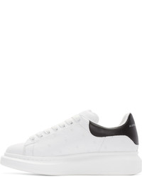 weiße Leder niedrige Sneakers von Alexander McQueen