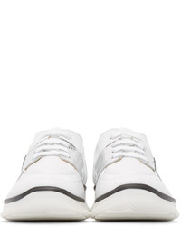 weiße Leder niedrige Sneakers von Jil Sander Navy