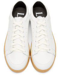 weiße Leder niedrige Sneakers von Loewe
