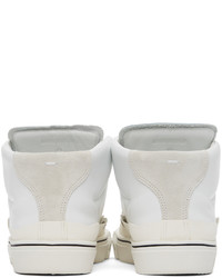 weiße Leder niedrige Sneakers von Maison Margiela