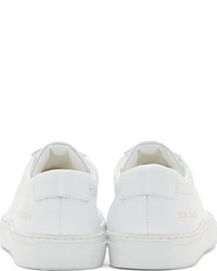 weiße Leder niedrige Sneakers von Common Projects