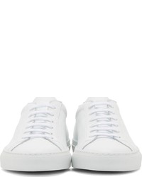 weiße Leder niedrige Sneakers von Common Projects