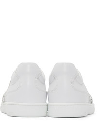 weiße Leder niedrige Sneakers von Versace