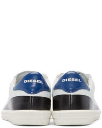 weiße Leder niedrige Sneakers von Diesel