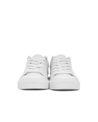 weiße Leder niedrige Sneakers von Balmain