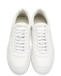 weiße Leder niedrige Sneakers von Etq Amsterdam
