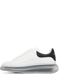 weiße Leder niedrige Sneakers von Alexander McQueen