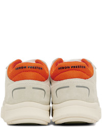 weiße Leder niedrige Sneakers von Heron Preston