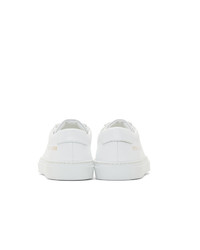 weiße Leder niedrige Sneakers von Woman by Common Projects