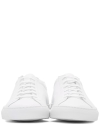 weiße Leder niedrige Sneakers von Common Projects