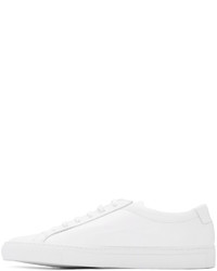 weiße Leder niedrige Sneakers von Common Projects