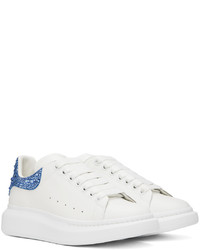 weiße Leder niedrige Sneakers von Alexander McQueen