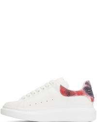 weiße Leder niedrige Sneakers von Alexander McQueen