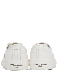 weiße Leder niedrige Sneakers von Comme des Garcons Homme