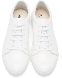 weiße Leder niedrige Sneakers von Acne Studios