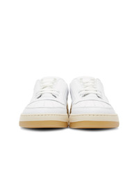 weiße Leder niedrige Sneakers von Acne Studios