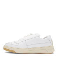 weiße Leder niedrige Sneakers von Acne Studios