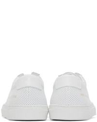 weiße Leder niedrige Sneakers von Common Projects