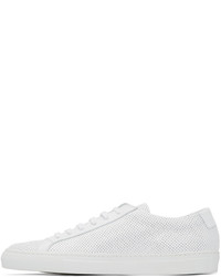 weiße Leder niedrige Sneakers von Common Projects