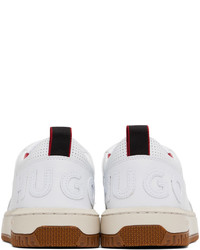 weiße Leder niedrige Sneakers von Hugo