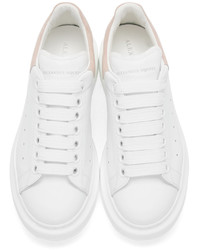 weiße Leder niedrige Sneakers von Alexander McQueen