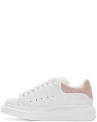 weiße Leder niedrige Sneakers von Alexander McQueen