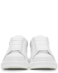 weiße Leder niedrige Sneakers von Alexander McQueen