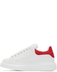 weiße Leder niedrige Sneakers von Alexander McQueen