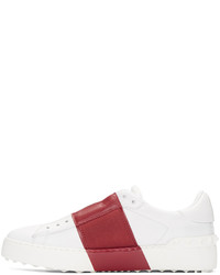 weiße Leder niedrige Sneakers von Valentino